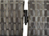 Room Divider 4 Panels Grey Poly Rattan 365346