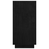Book Cabinet Black 80x35x71 cm Solid Pinewood 810883