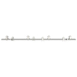 Sliding Door Hardware Kit 200 cm Stainless Steel Silver 3295764