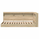 Bookcase Bed Sonoma oak 100 x 200 cm Engineered wood 3335715