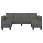 Fabric Sofa with Cushion Dark Grey Corduroy fabric 3335132