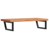 Basin Shelf Wall Mounted Steel and Solid Wood Beech 3302447