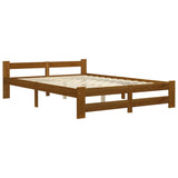 Bed Frame without Mattress Honey Brown Solid Pine Wood 120x200cm 322007