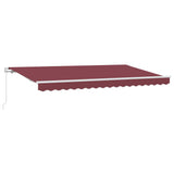 Retractable Awning Burgundy 350 x 200 cm Fabric 3329669