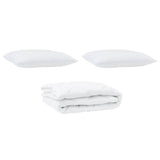 Duvet with Pillow 3 pcs White Microfibre 3377562
