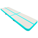 Inflatable Gymnastics Mat with Pump 800x100x20 cm PVC Green 92693