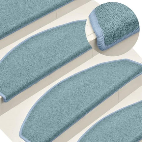 ZNTS Carpet Stair Treads 15 pcs Blue 65x24x4 cm 322363