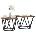 ZNTS Side Tables 2 pcs Old Wood Engineered Wood 868271