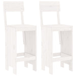 3 Piece Garden Bar Set White Solid Wood Pine 3157794