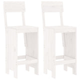 3 Piece Garden Bar Set White Solid Wood Pine 3157794