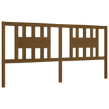 ZNTS Bed Frame without Mattress Honey Brown 200x200 cm Solid Wood 3194594