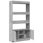 Highboard Grey Sonoma 92x33x180 cm Engineered Wood 3309623