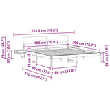 Bed Frame with Headboard White 180 x 200 cm Solid Pine Wood 873437