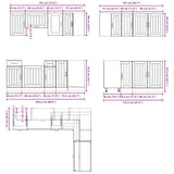 11 Piece Kitchen Cabinet Set "Kalmar" Artisan Oak Engineered Wood 3314950