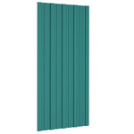 Roof Panels 36 pcs Galvanised Steel Green 100x45 cm 317212