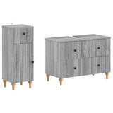2 Piece Bathroom Cabinet Set ALKMAAR Grey Sonoma 3417672