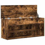 Shoe Bench Smoked Oak 102x30.5x45 cm Engineered Wood 859140