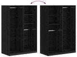 Wardrobe with Shelf Black oak 100 x 50 x 200 cm Engineered Wood 3446632