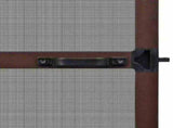 Hinged Insect Screen Manual Brown and Black 120 x 240 cm 42047050