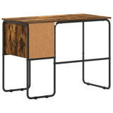 Desk with Storage Smoked Oak 100 x 50 x 75 cm 8008004