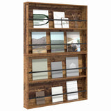 Magazine Rack 2 pcs Old Wood 100 x 12 x 70 cm Engineered Wood 890861