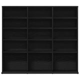 CD Cabinet Black Oak 100x23x89.5 cm Engineered Wood 862481