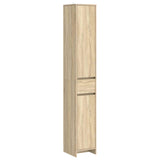 Bathroom Cabinet Sonoma Oak 30 x 33 x 190 cm Engineered Wood 890754