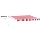 Electric Retractable Awning Red and white 3 x 2.5 m 3419939