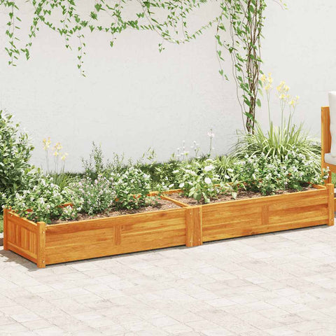Garden Raised Bed Acacia Wood 200x50x25 cm 42568