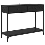 Console Table Black Oak 100 x 34.5 x 75 cm Engineered Wood 882243