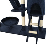Cat Tree with Sisal Scratching Posts 230-250 cm Blue 170621