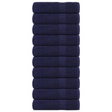 ZNTS Bath Towels 10 pcs Navy Blue 100x150 cm 360 gsm 100% Cotton 136790
