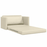 Sofa Bed Cream 124 x 71 x 78 cm Artificial Leather 4106709