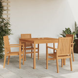 5 Piece Garden Dining Set Solid Wood Teak 3157912