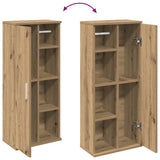 Bathroom Cabinet with Roll Holder Artisan Oak 39x22x90 cm 858532