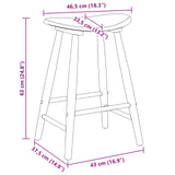 Dining Chairs 2 pcs Light Brown 46 x 37 x 63 cm 42020457