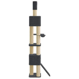 Floor-to-Ceiling Cat Tree with Sisal Post Dark Grey 257-283 cm 42053501