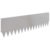 Lawn Edging 10 pcs 103 x 30 cm Steel Silver 8008512