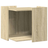 ZNTS Cat Litter Box Enclosure Sonoma Oak 53x53x51 cm Engineered Wood 857753