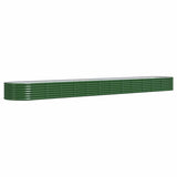 Garden Raised Bed Galvanised Steel 512x80x36 cm Green 318938