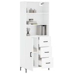 Highboard White 69.5x34x180 cm Engineered Wood 3189445