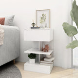 Bedside Cabinets 2 pcs White 40x35x65 cm Engineered Wood 808649