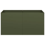 ZNTS Planter Olive Green 80x40x40 cm Cold-rolled Steel 860671