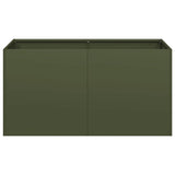 Planter Olive Green 80x40x40 cm Cold-rolled Steel 860671