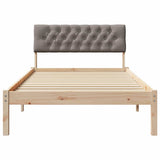 Bed frame Brown and taupe 100 x 200 cm Solid pine wood 878632