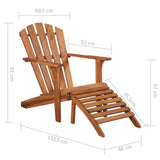 Garden Chair Brown Solid acacia wood Standard Foldable 44117