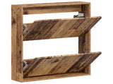 Wall-Mounted Shoe Cabinet ZWOLLE 71 x 17 x 86 cm Old Wood 896423