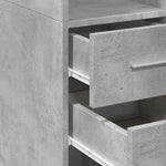 Slim Storage Cabinet Concrete Grey 40x42.5x225 cm Engineered Wood 3281283
