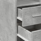 Slim Storage Cabinet Concrete Grey 40x42.5x225 cm Engineered Wood 3281283