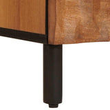 Highboard Acacia Brown Finish 40 x 33 x 110 cm Solid Mango Wood 4017929